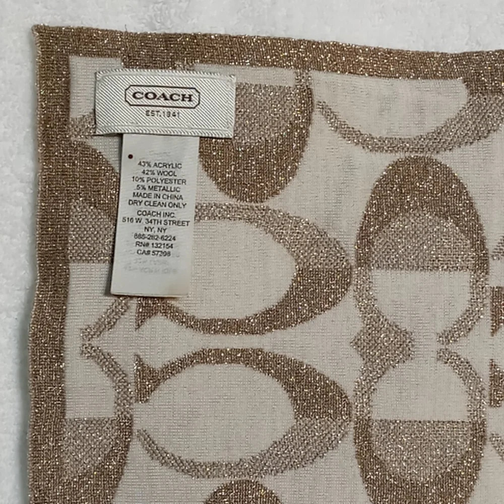 Coach reversible woman's scarf - Picture 3 of 3